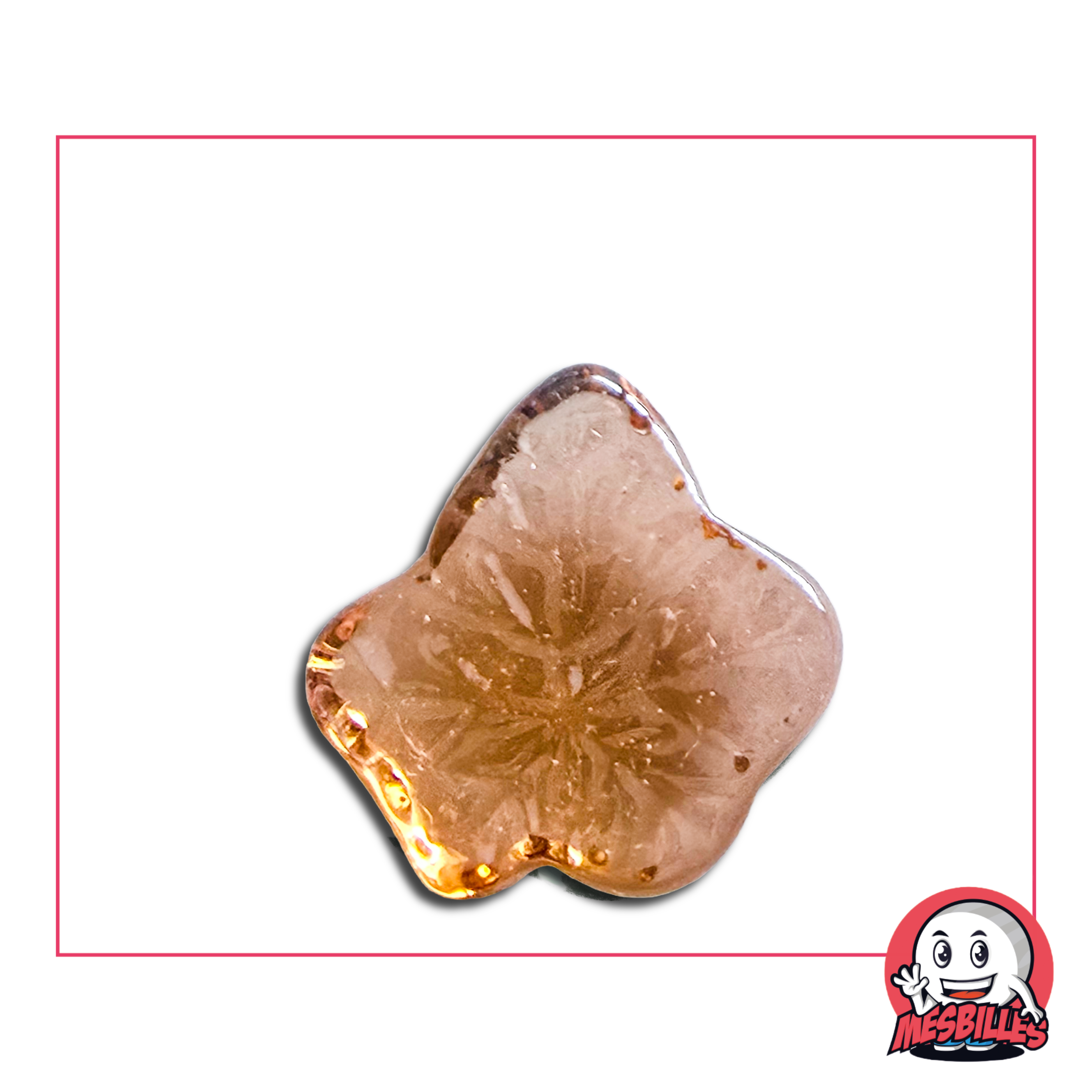 MesBilles – Lot De 20 Billes Plates Pêche – Forme En Verre 16 Mm – Couleur Pêche – Livrées En Filet Unique – Diamètre Variable ±2 Mm