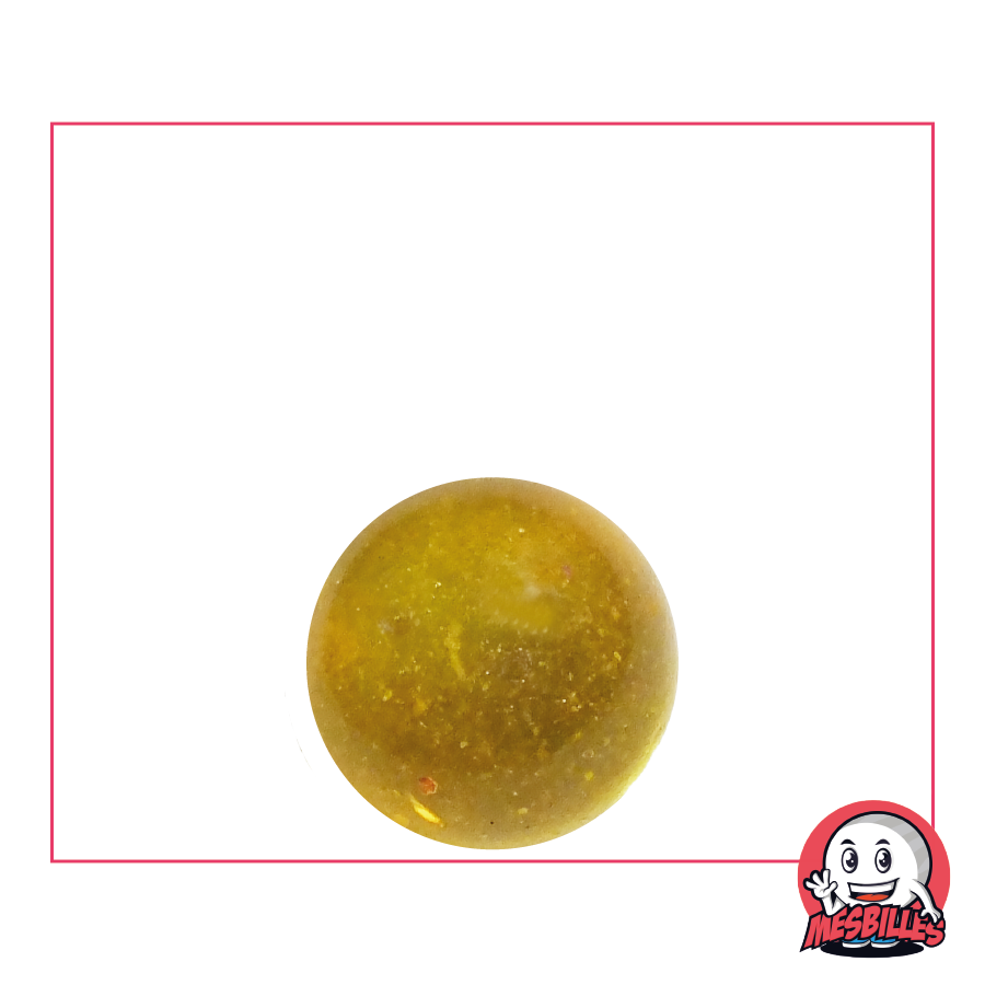 MesBilles – 30 Billes En Verre 16 Mm – Bleu Et Jaune – Sac Filet Unique