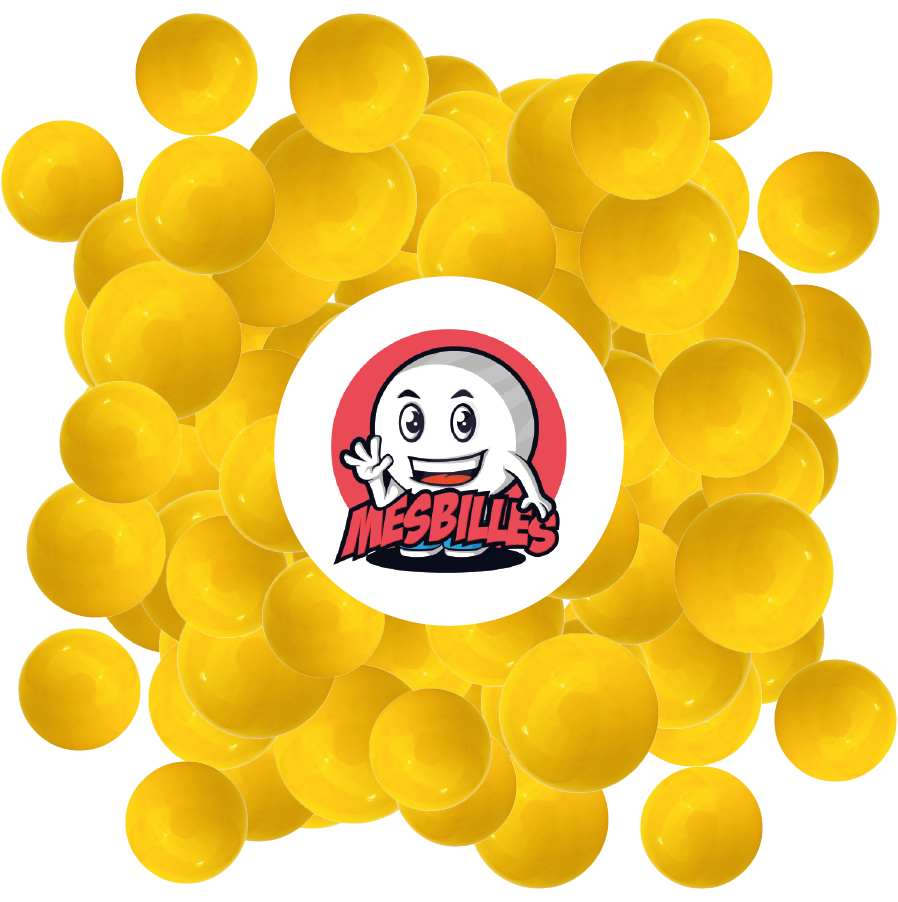 1 Murmel Perle Gelb 14 mm