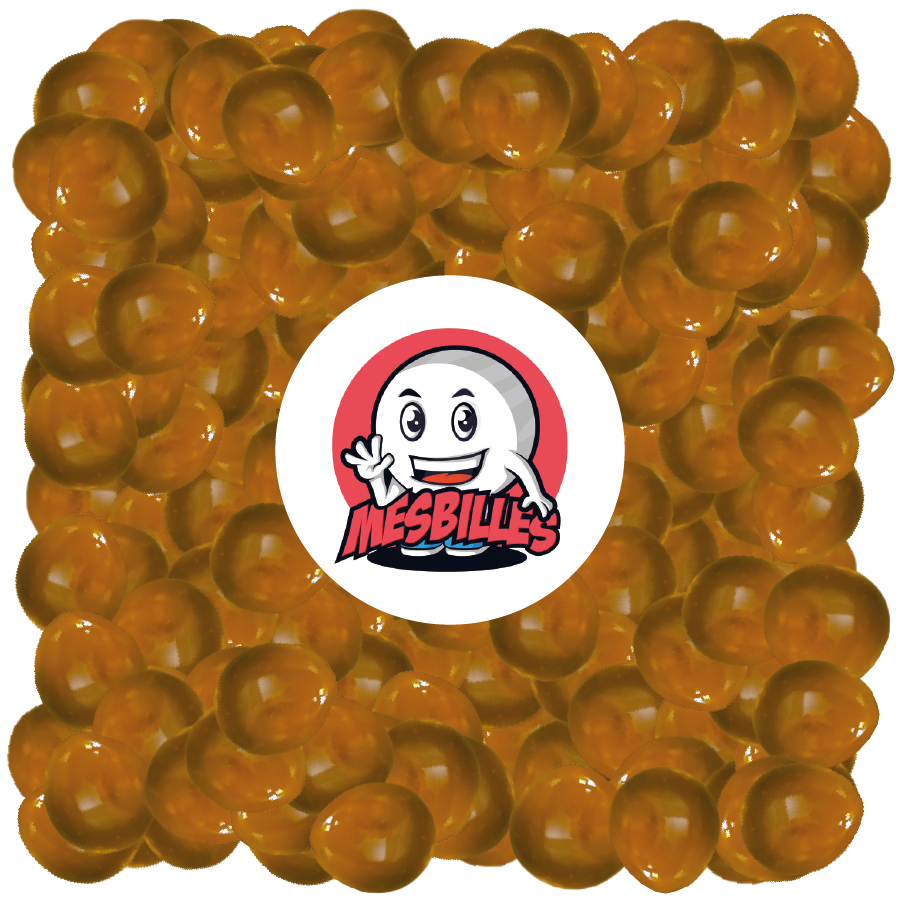 1 Bille Plate Loupe Ambre-Nuit 18 mm