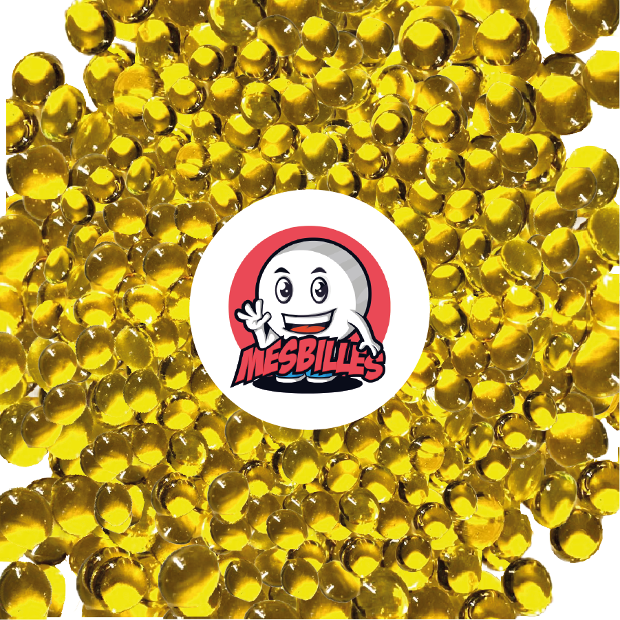 1 Murmeln Flach 12 mm Licht Gelb