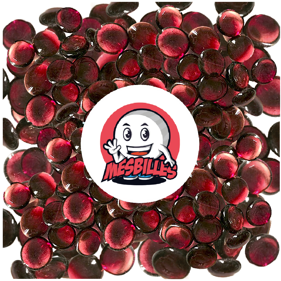 1 Flache Murmel 18 mm Lupe Violett