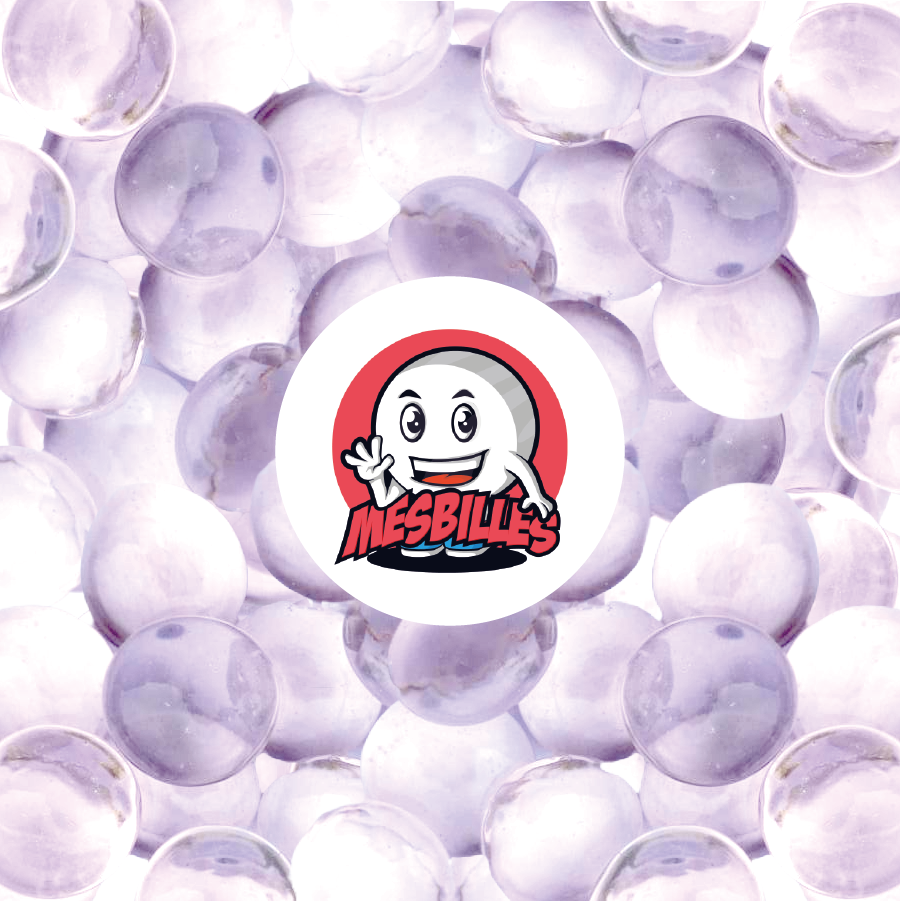 1 Bille Plate Loupe Violet-Clair 18 mm