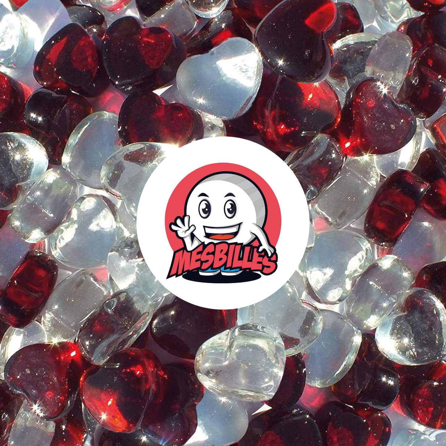 1 Bille Coeur Cristal