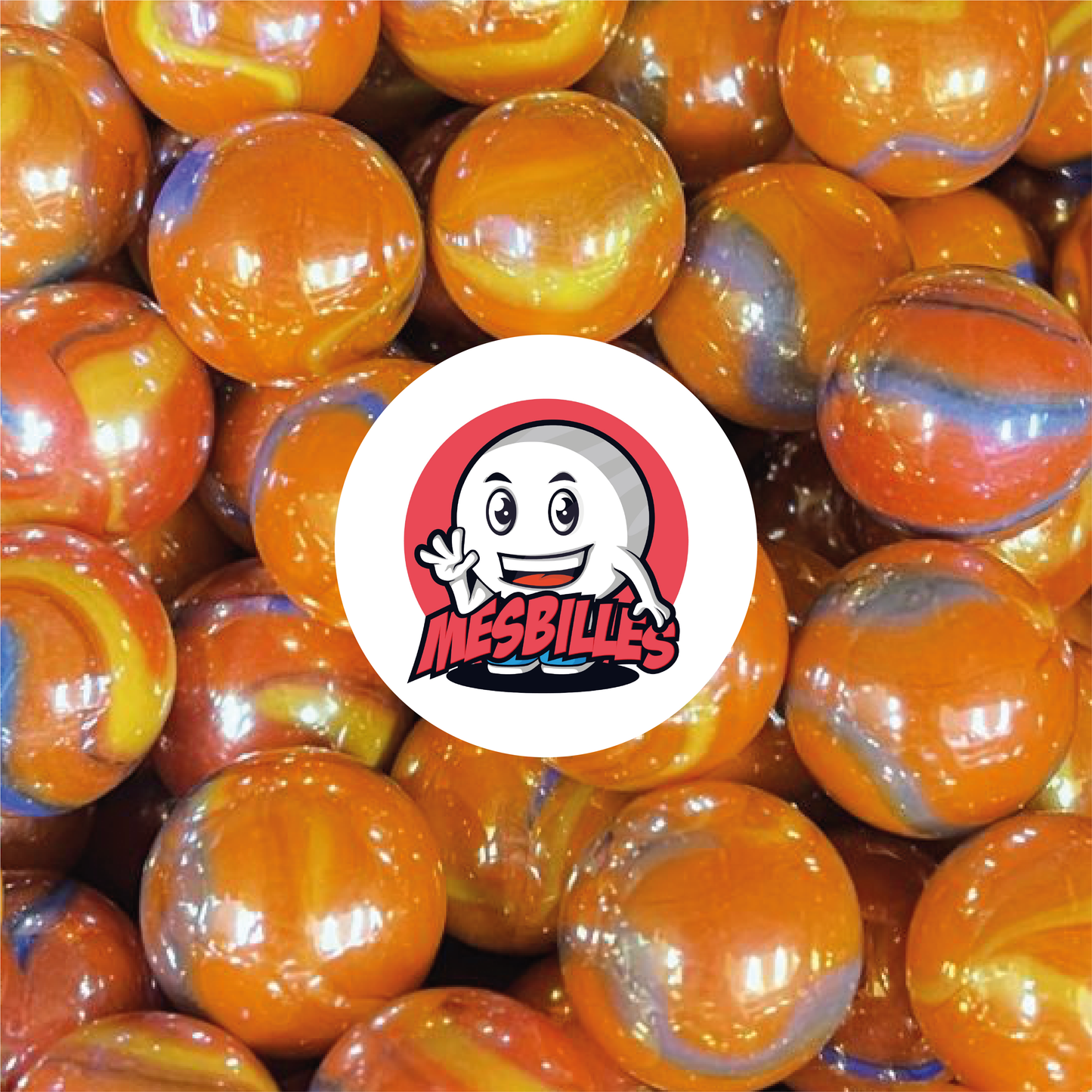 1 Feuerdrachen Murmel 25 mm