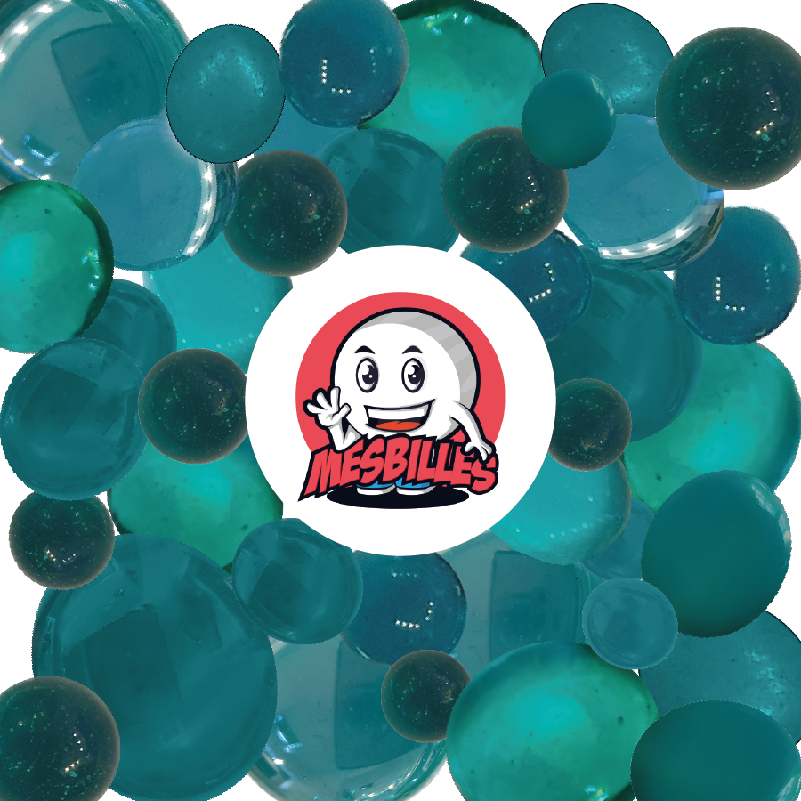 1 Murmeln Licht-Entenblau 12 mm