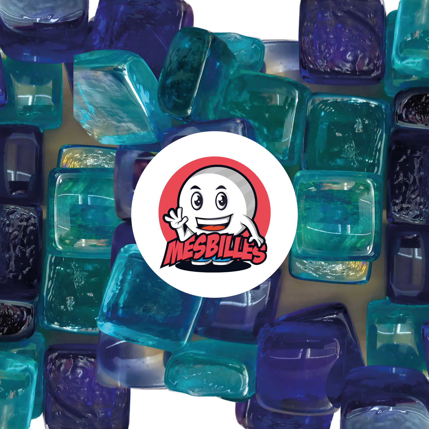 1 Murmeln Quadrat Nachtblau