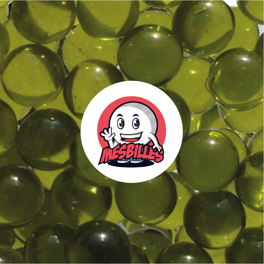 1 Murmeln Licht Gelb-Grün 16 mm