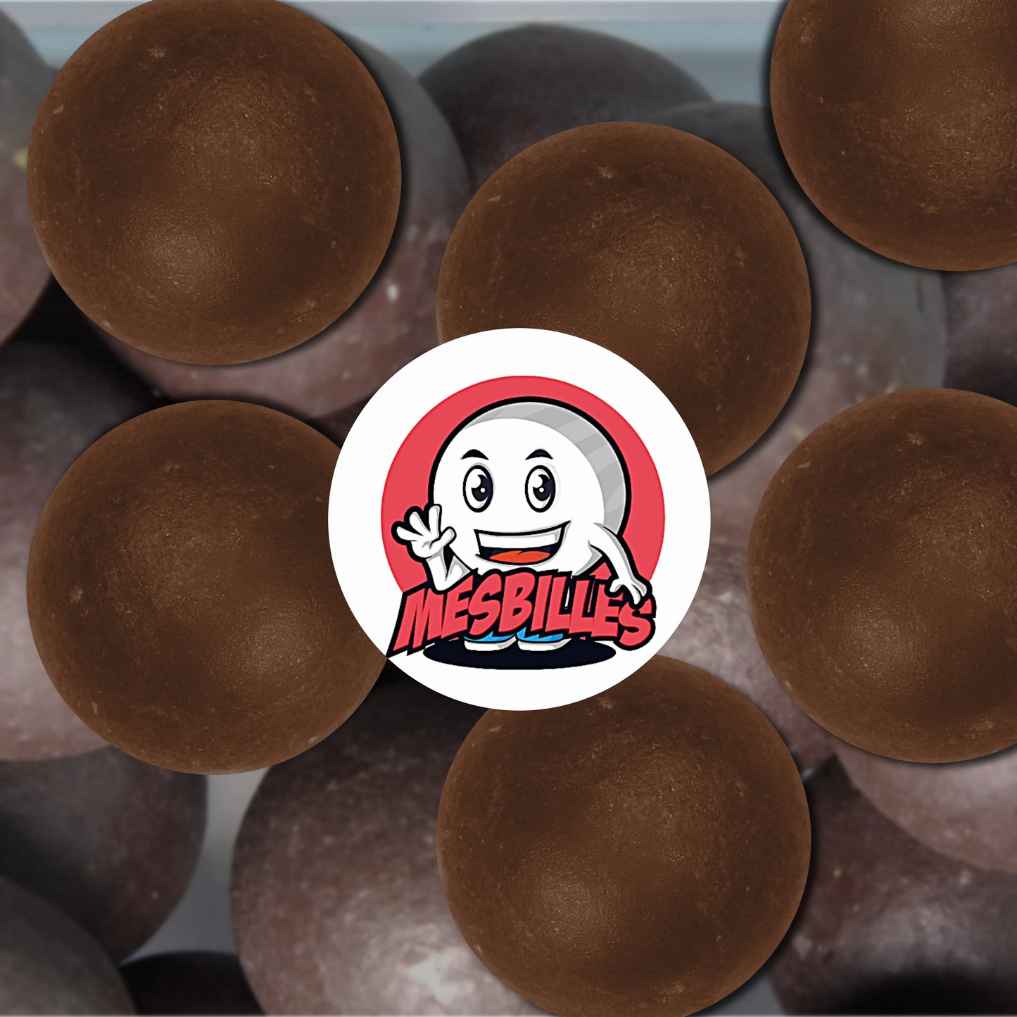 Billes en terre marron 16 mm ; fabrication artisanale française avec teinte naturelle et finition authentique