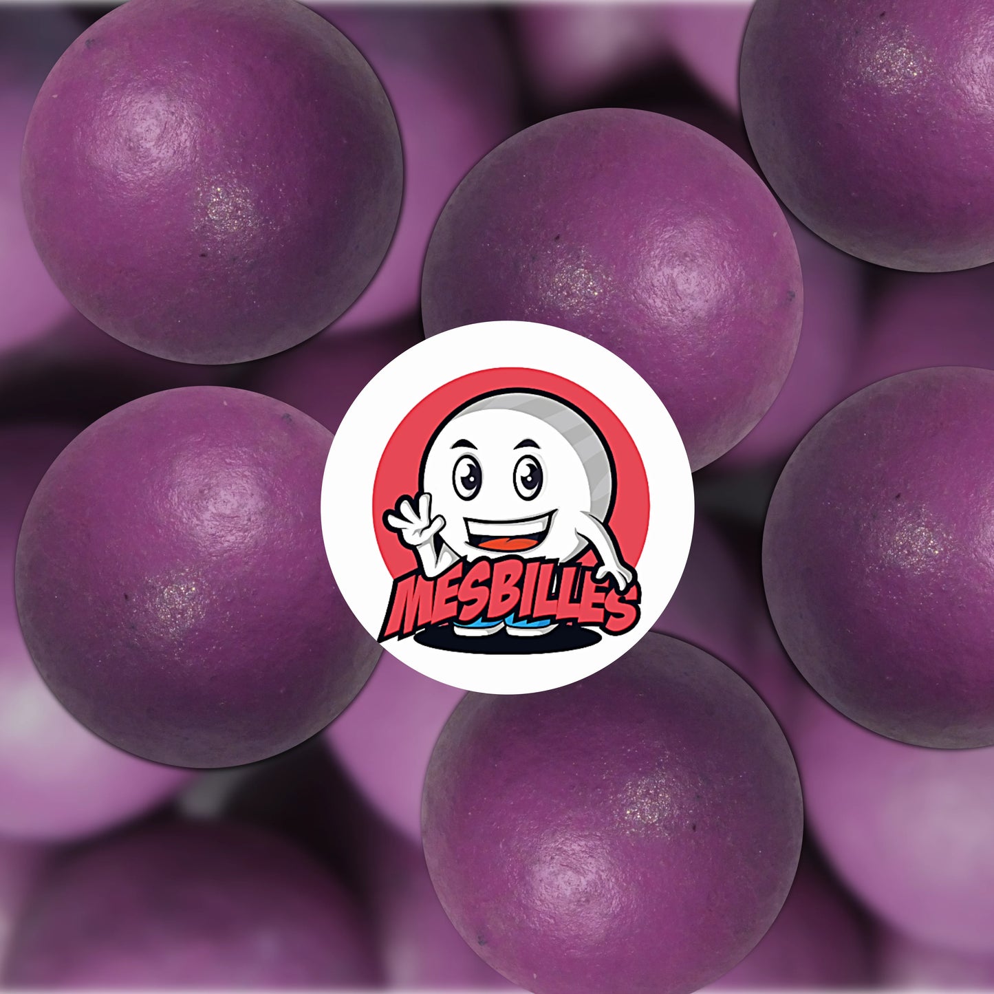 Ensemble de billes violettes en argile 16 mm ; pièces artisanales françaises aux teintes profondes et au charme intemporel