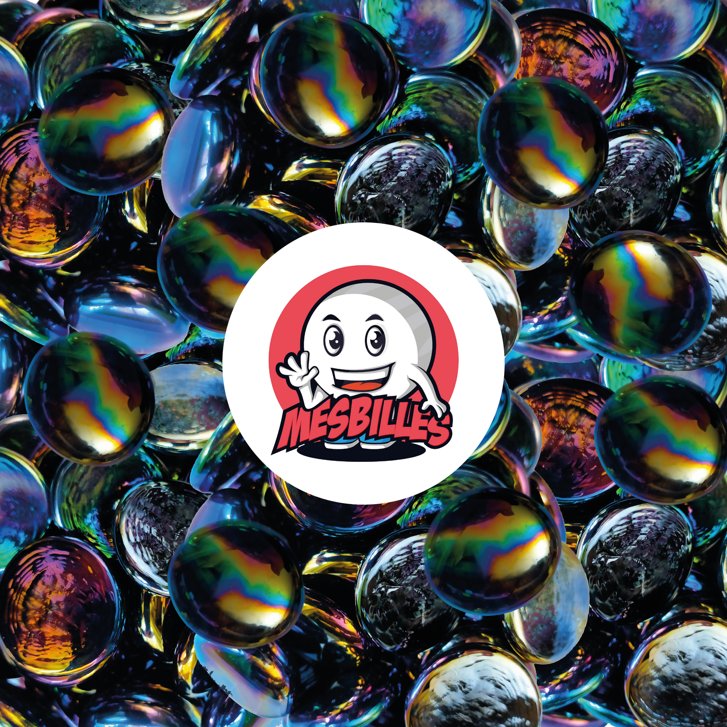 1 Murmeln Flach Glänzend Petrol 30 mm