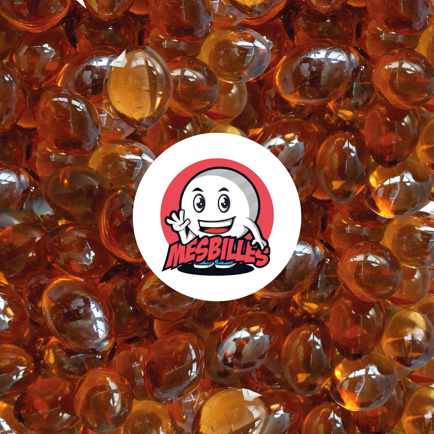 1 Murmeln Rugby Pfirsich