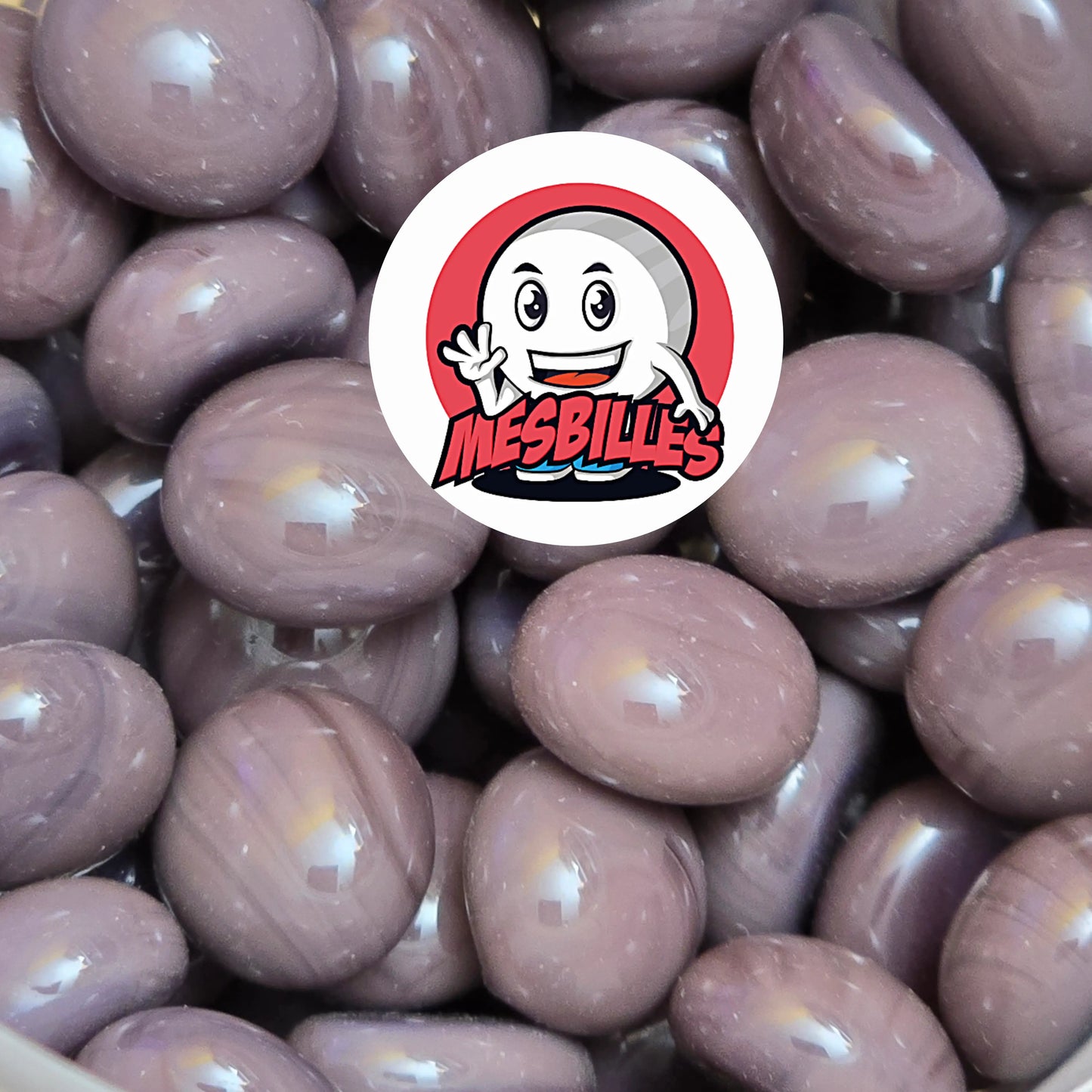 Petit Galet en verre Opaque de Couleur Violet, Collection Bille Perle. Avec cette mini-billes, pratiquez le Yoga des Doigts et réduisez Votre Stress.