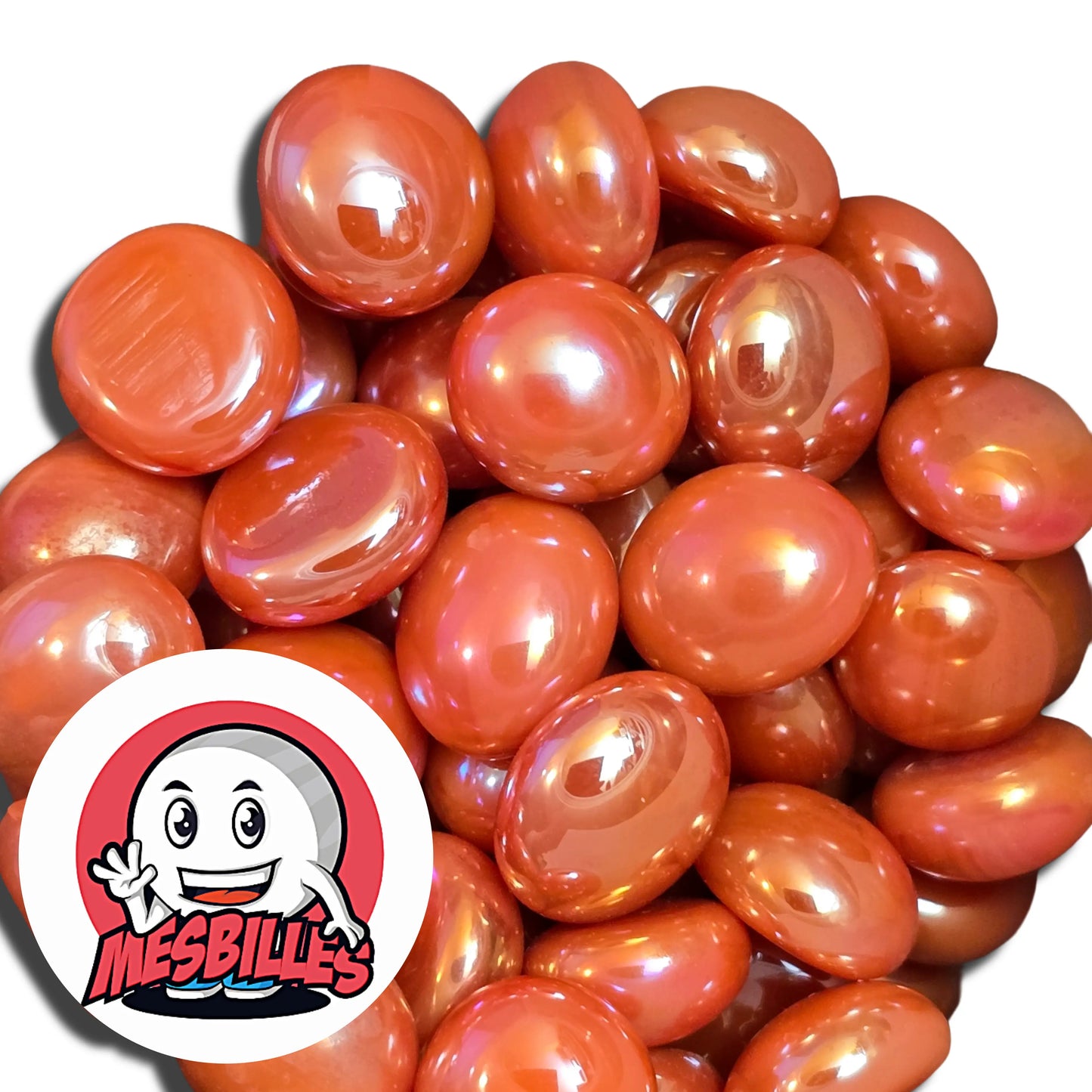 Pour Décorer, Jouer ou Collectionner, Les Petites Billes Plates Orange de MesBilles sont indispensables.