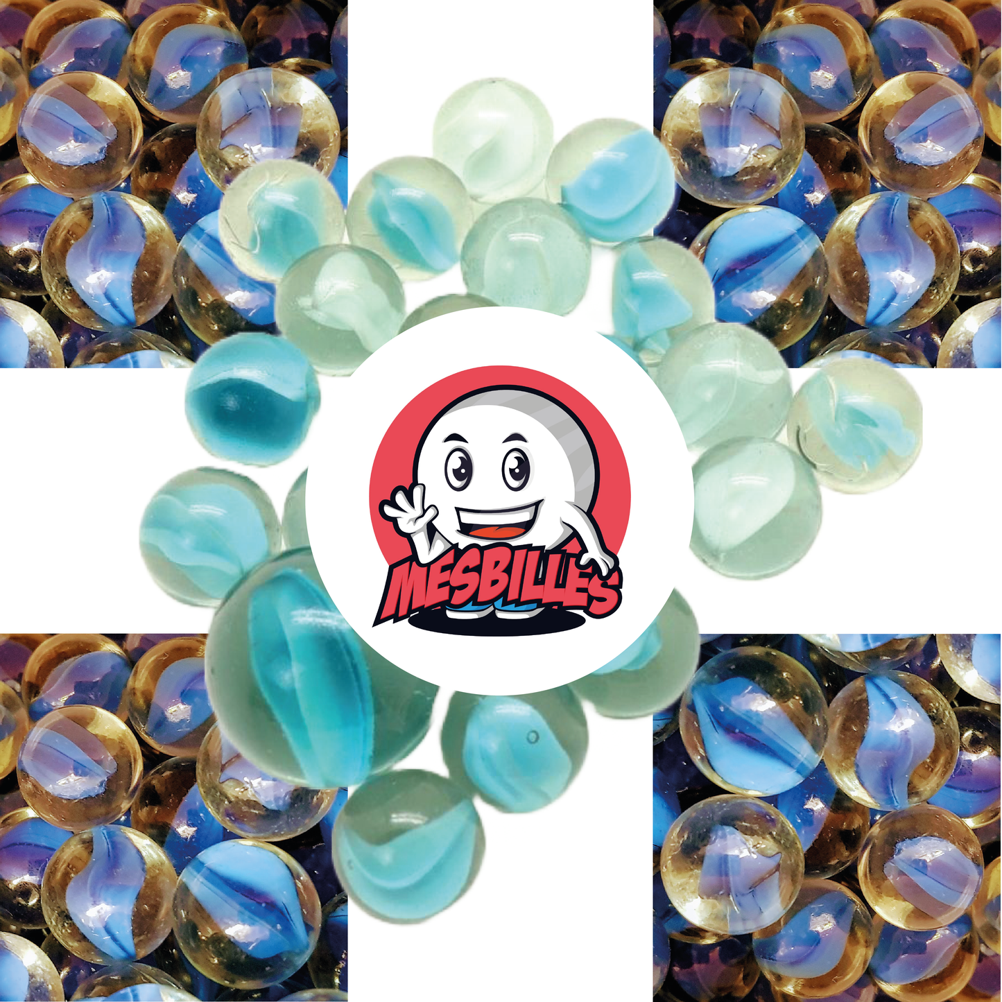 1 Bille Ours-Blanc 42 mm