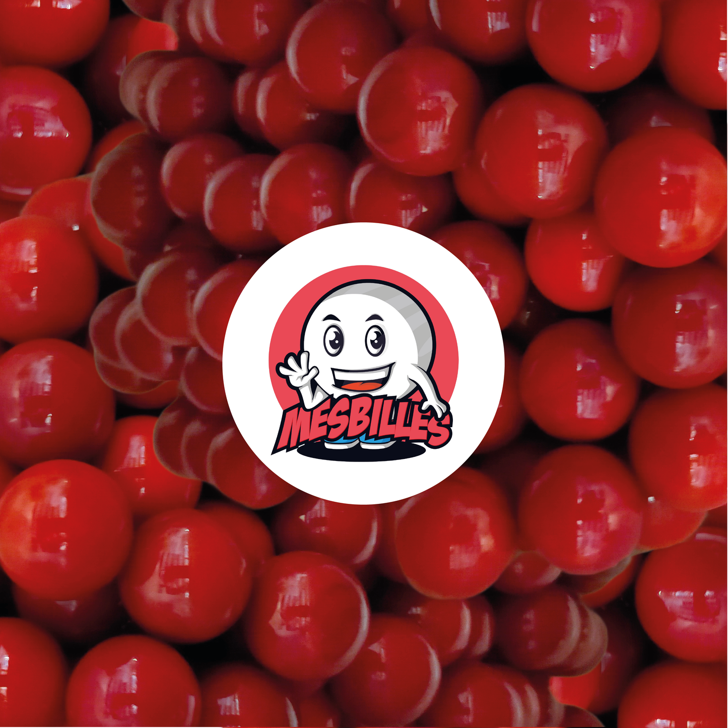 1 Bille Rouge Perle 25 mm