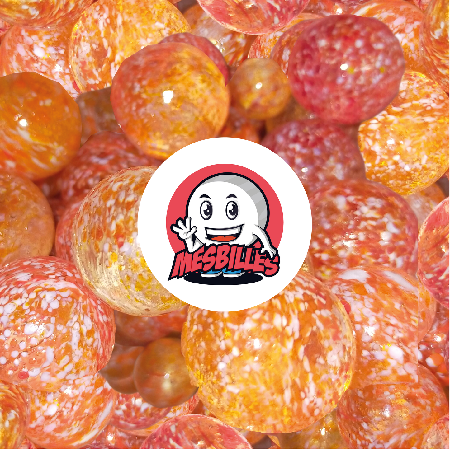 1 Murmeln Planet Mars 25 mm