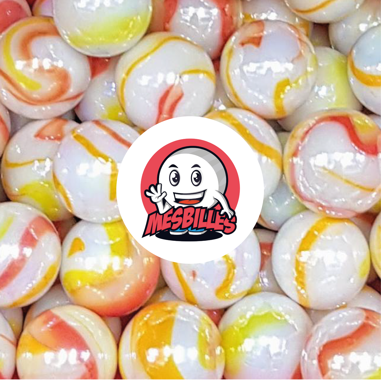 1 Murmel Tiger Orange 42 mm