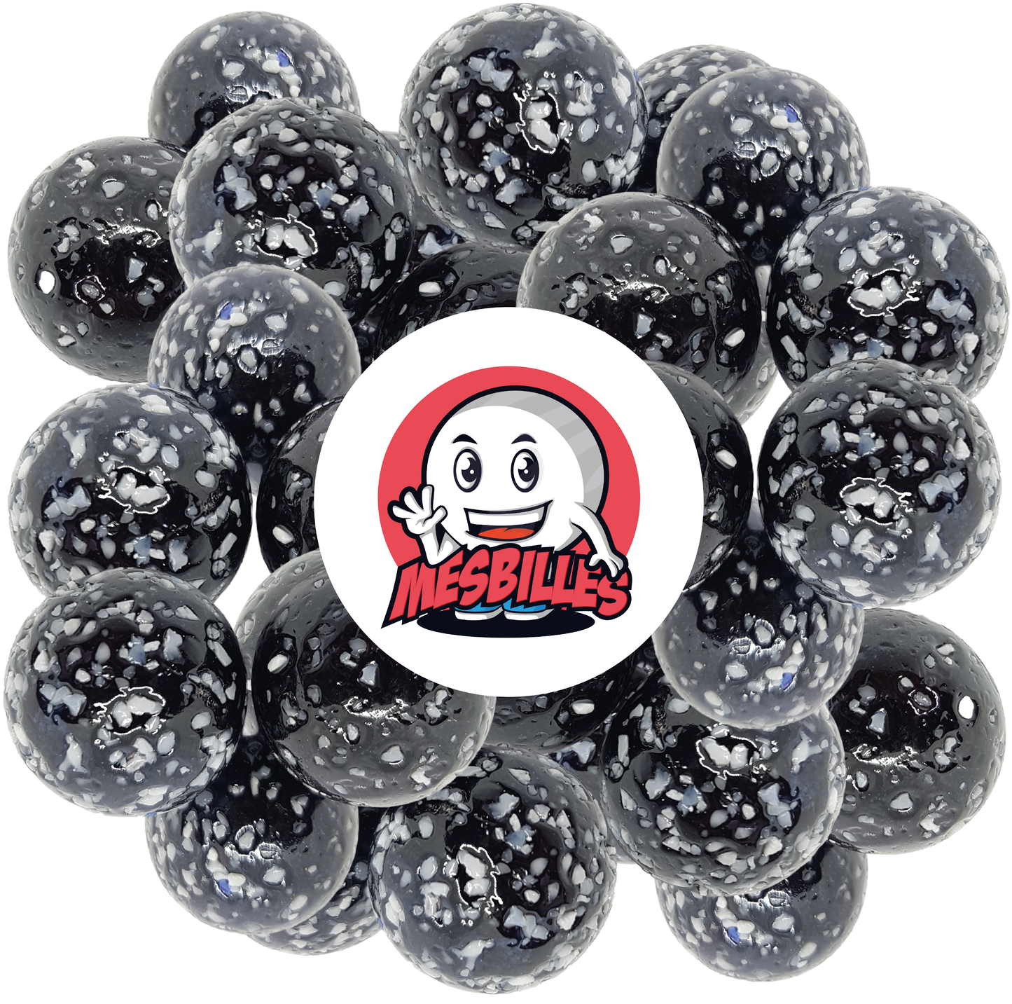 1 Nugget-Murmel Schwarz 16 mm