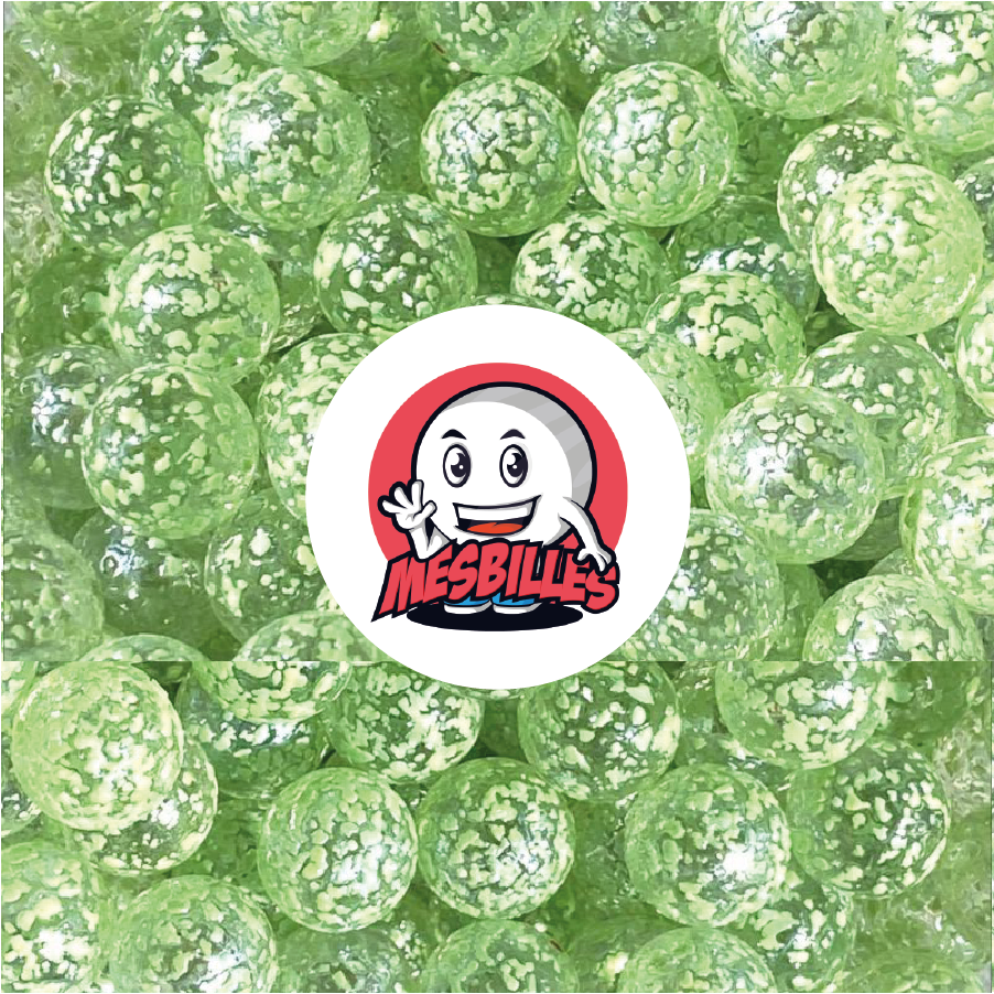 1 Murmeln Nugget Grün 35 mm