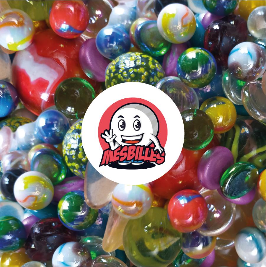 mesbilles - 100 Billes Ultra Brillantes - Sac de Billes en Verre mesbilles - 100 Billes Ultra Brillantes - Sac de Billes en Verre