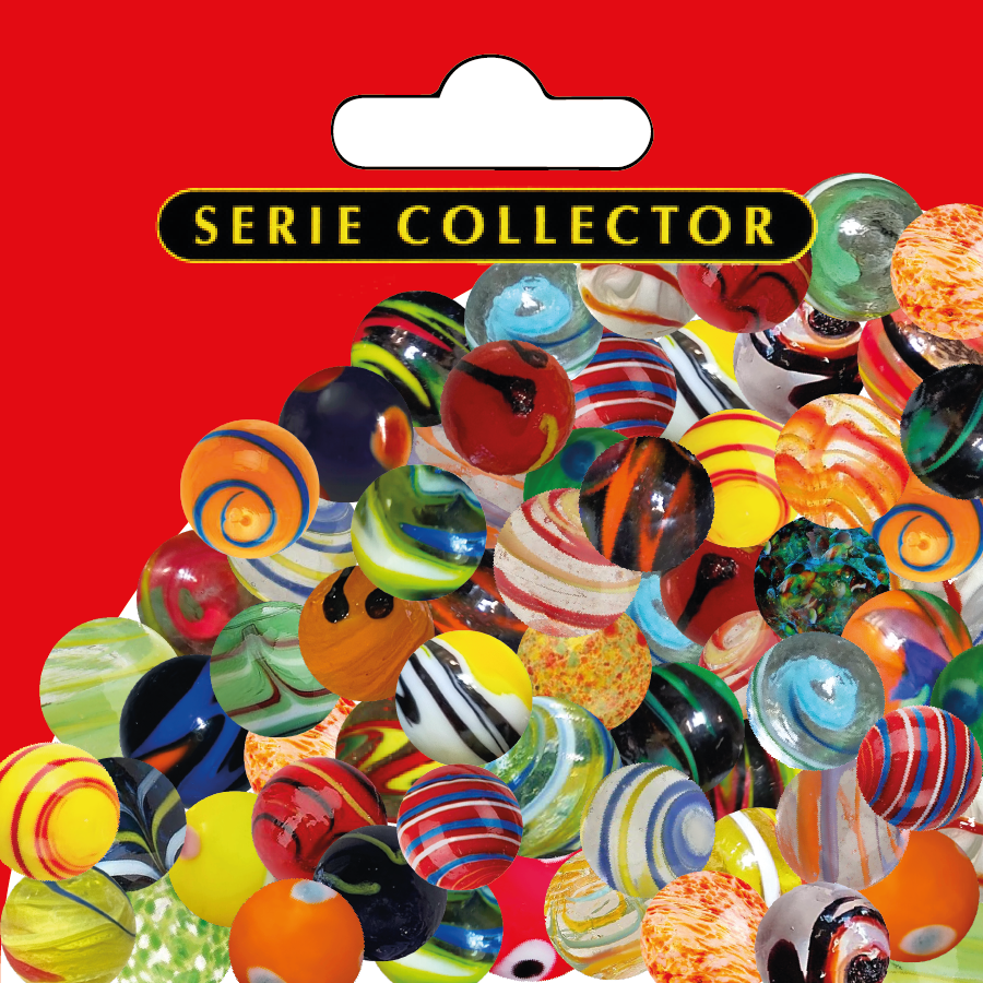 Bild der Murmel-Kollektion Collector Kim’Play – mehrfarbige, gestreifte, marmorierte und Vintage-Murmeln aus der Kultserie, einzeln erhältlich