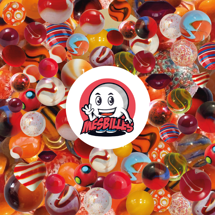 Rote & orange Murmeln – Glanz, Wärme und Kreativität – MeineMurmeln