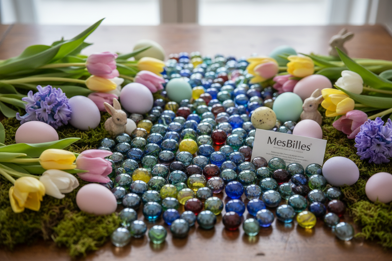 Collection Billes pour PAQUES : forme Œuf, Cœur, Escargot, etc.