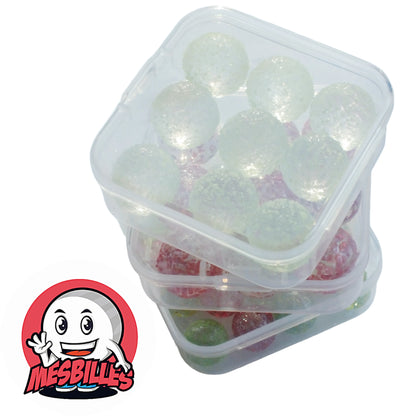 Billes Pépites translucides phosphorescentes et colorées de 16 mm présentées dans sous-boîtes transparentes – MesBilles