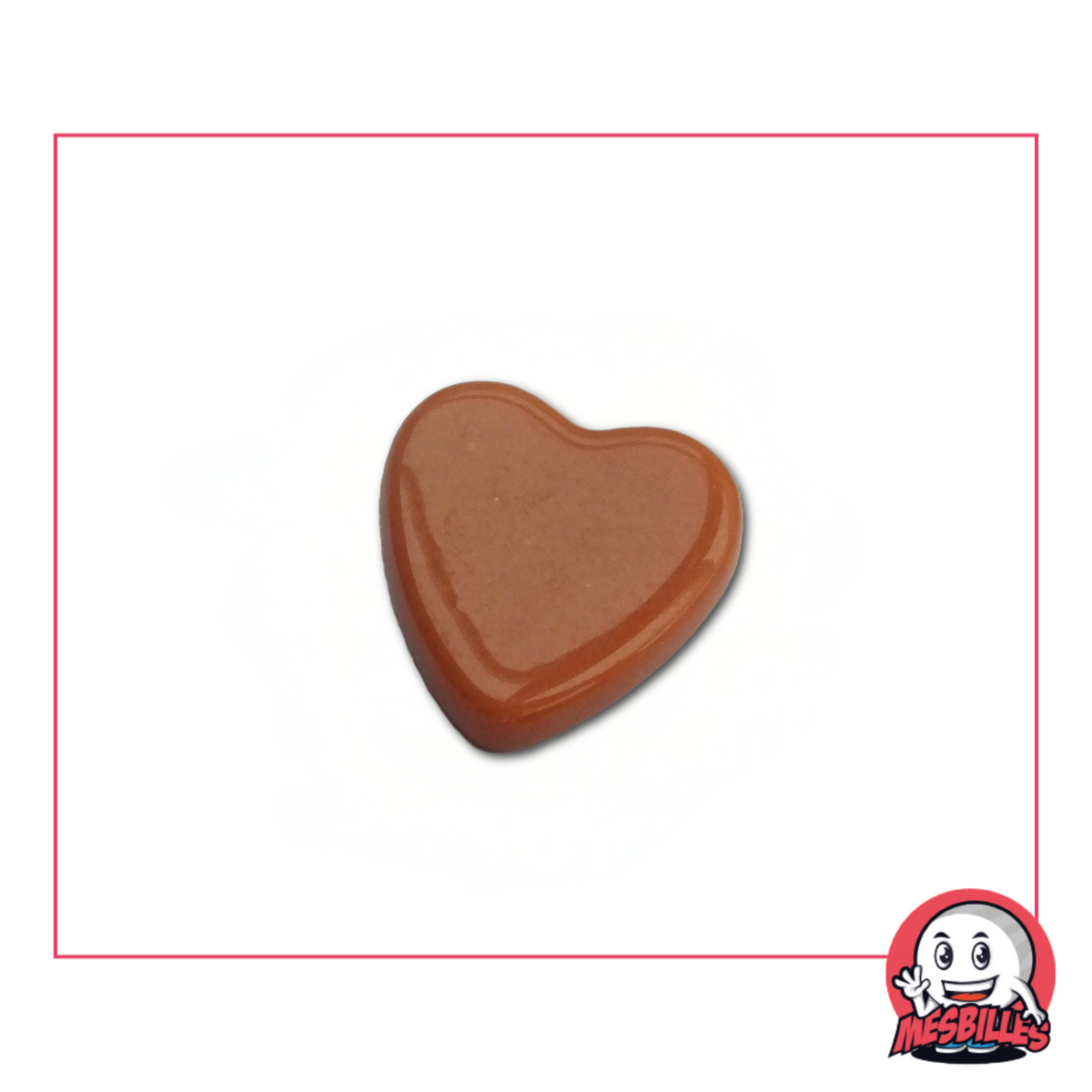 1 Bille Coeur Perle Caramel extra plate