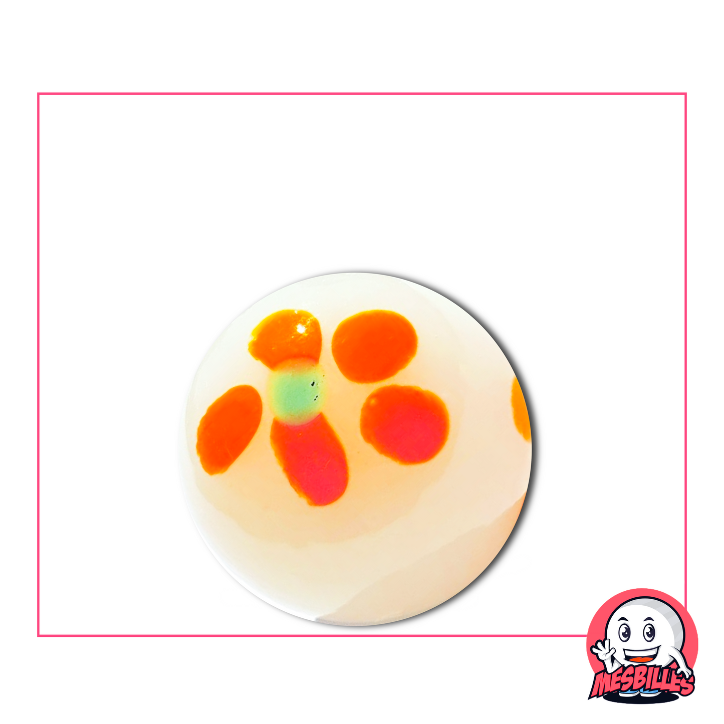 Une touche de pétales floraux Orange Clair, pour les amateurs de billes délicates.