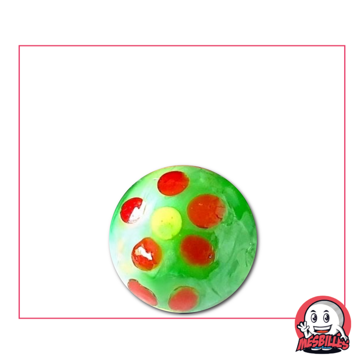 1 Bille Pâquerette Verte 16 mm