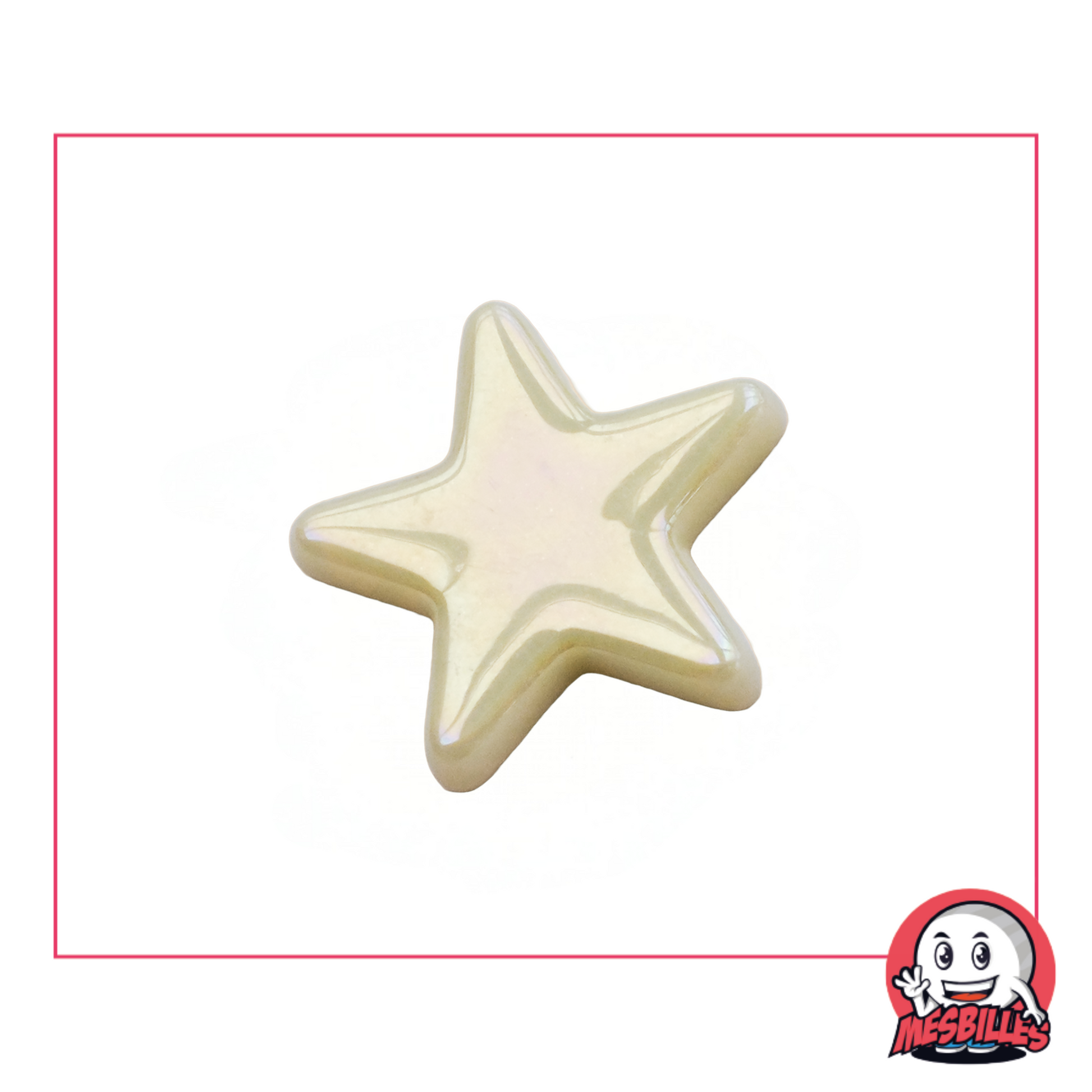 1 Glänzende Beige Sternmurmel extra flach