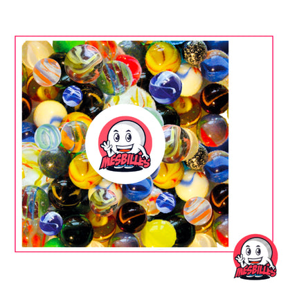 Collection MesBilles Multimix : assortiment de billes multicolores aux motifs variés, réunissant styles classiques et originaux