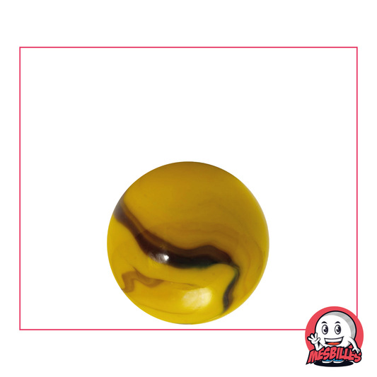 Murmeln Biene 22 mm Gelbe Porzellan, schwarz gestreift: erinnert an die natürliche Eleganz einer Biene