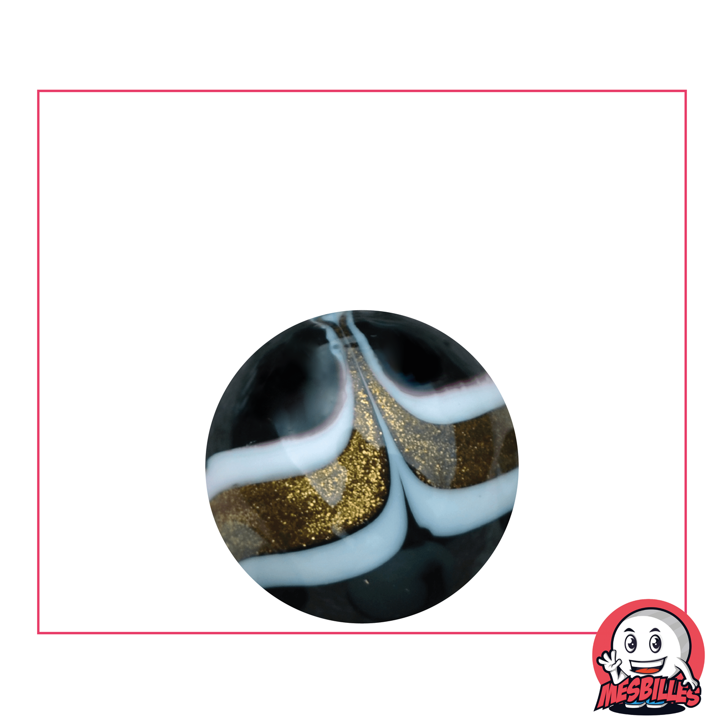 1 Murmeln Kunst Anker schwarz 22 mm