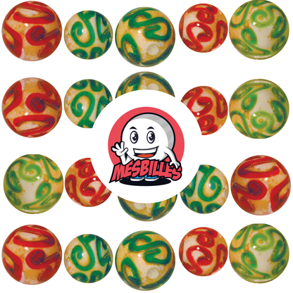 1 Bille Art Bijoux Rouge 16 mm