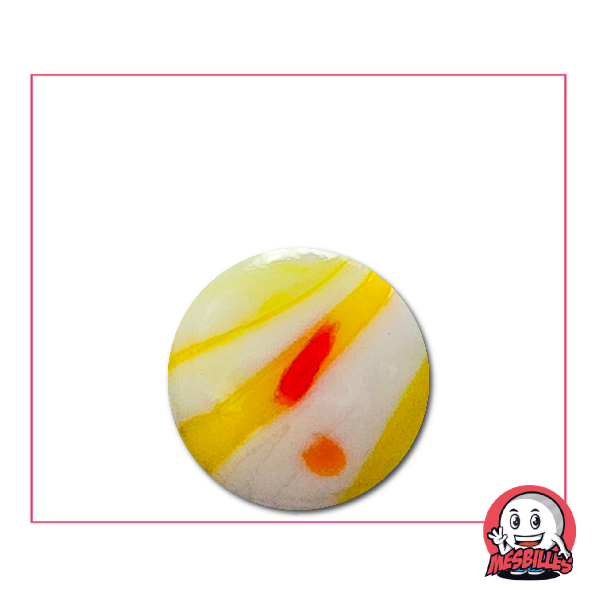 Murmeln Big Bang gelb 16 mm – leuchtende Farbe und strahlende Textur wie eine Sonnenexplosion