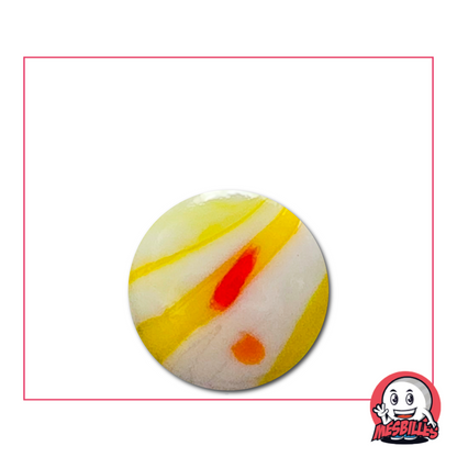 Murmeln Big Bang gelb 16 mm – leuchtende Farbe und strahlende Textur wie eine Sonnenexplosion