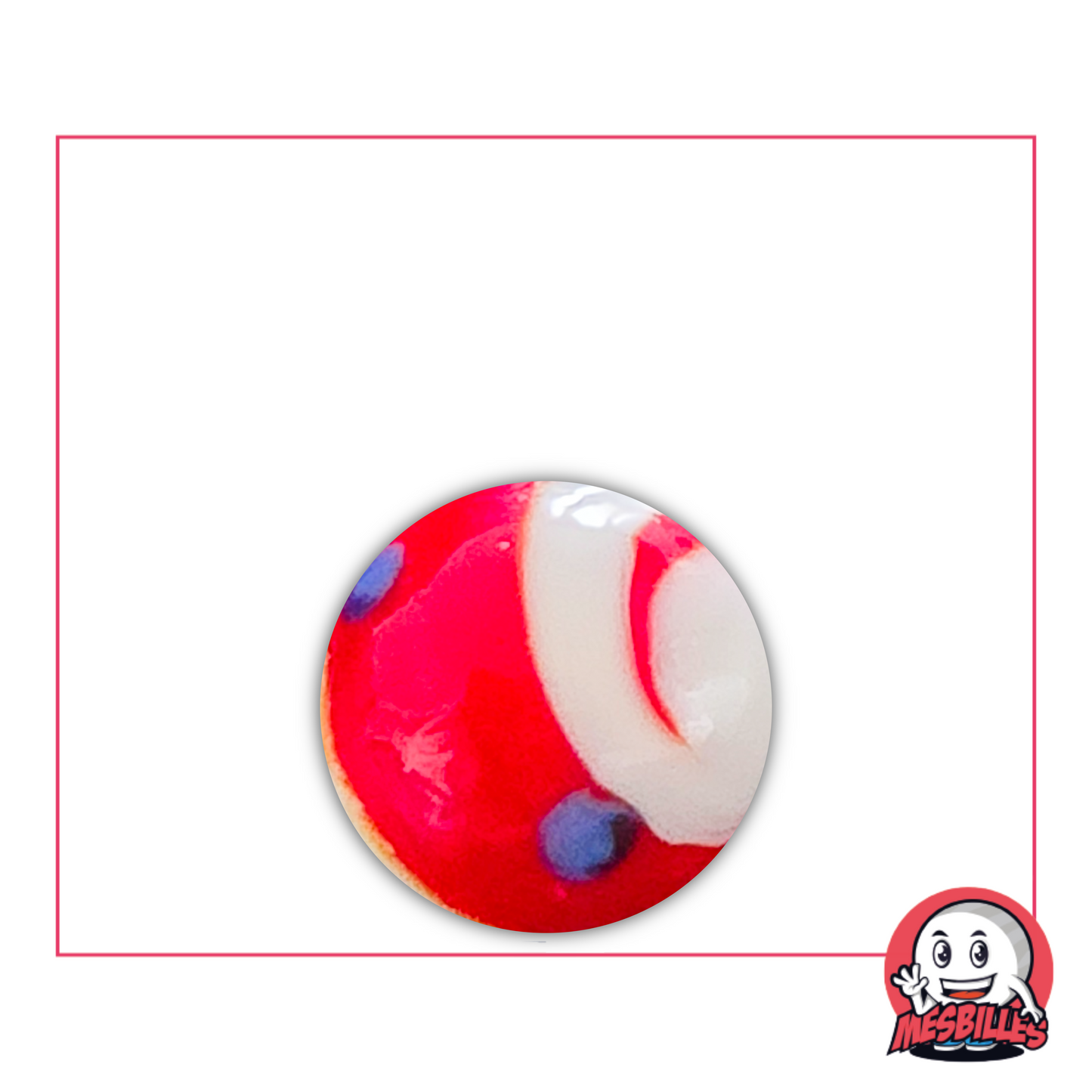 Murmeln Big Bang rot und blau 16 mm – visueller Wirbel aus Feuer und Ozean