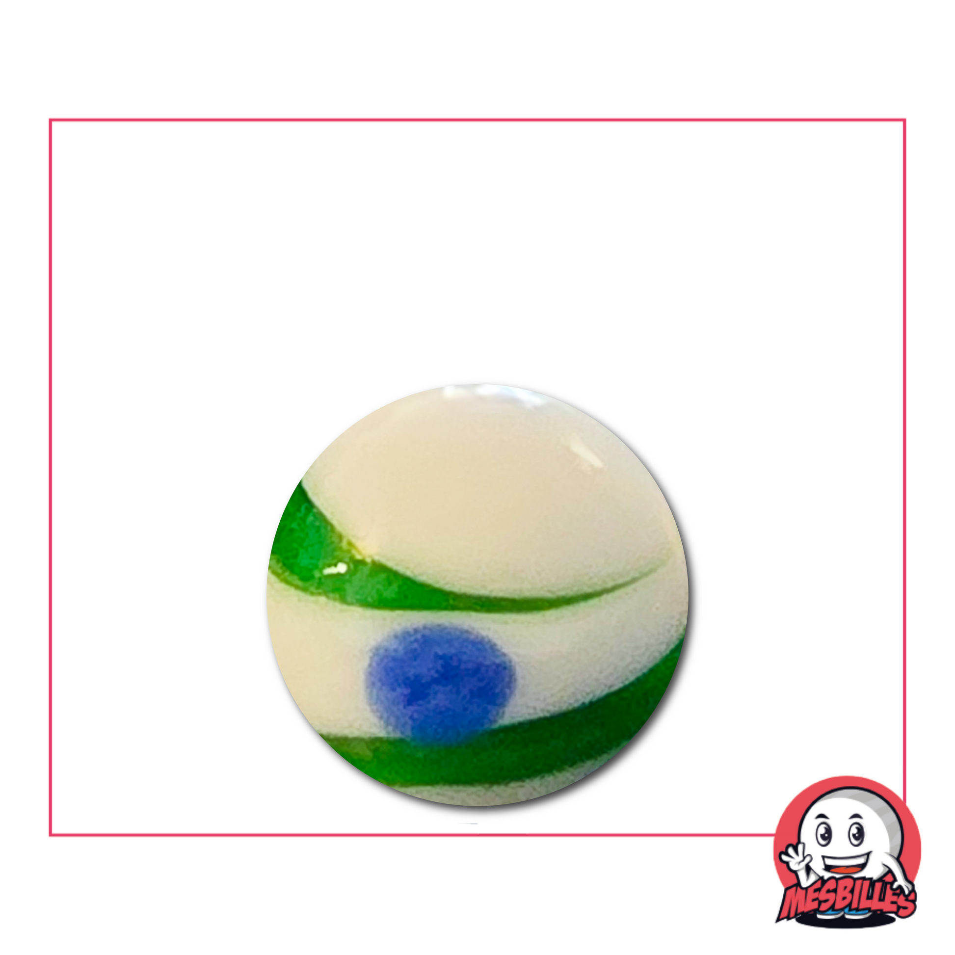 Murmeln Big Bang weiß und grün 16 mm – lebhafter Kontrast zwischen Helligkeit und Natur