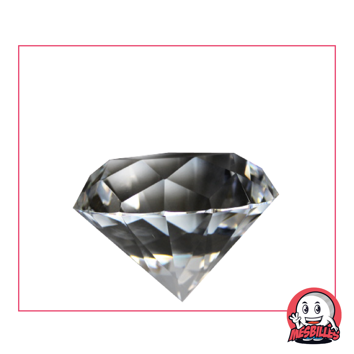 1 Kunstkristall Diamant 20 mm