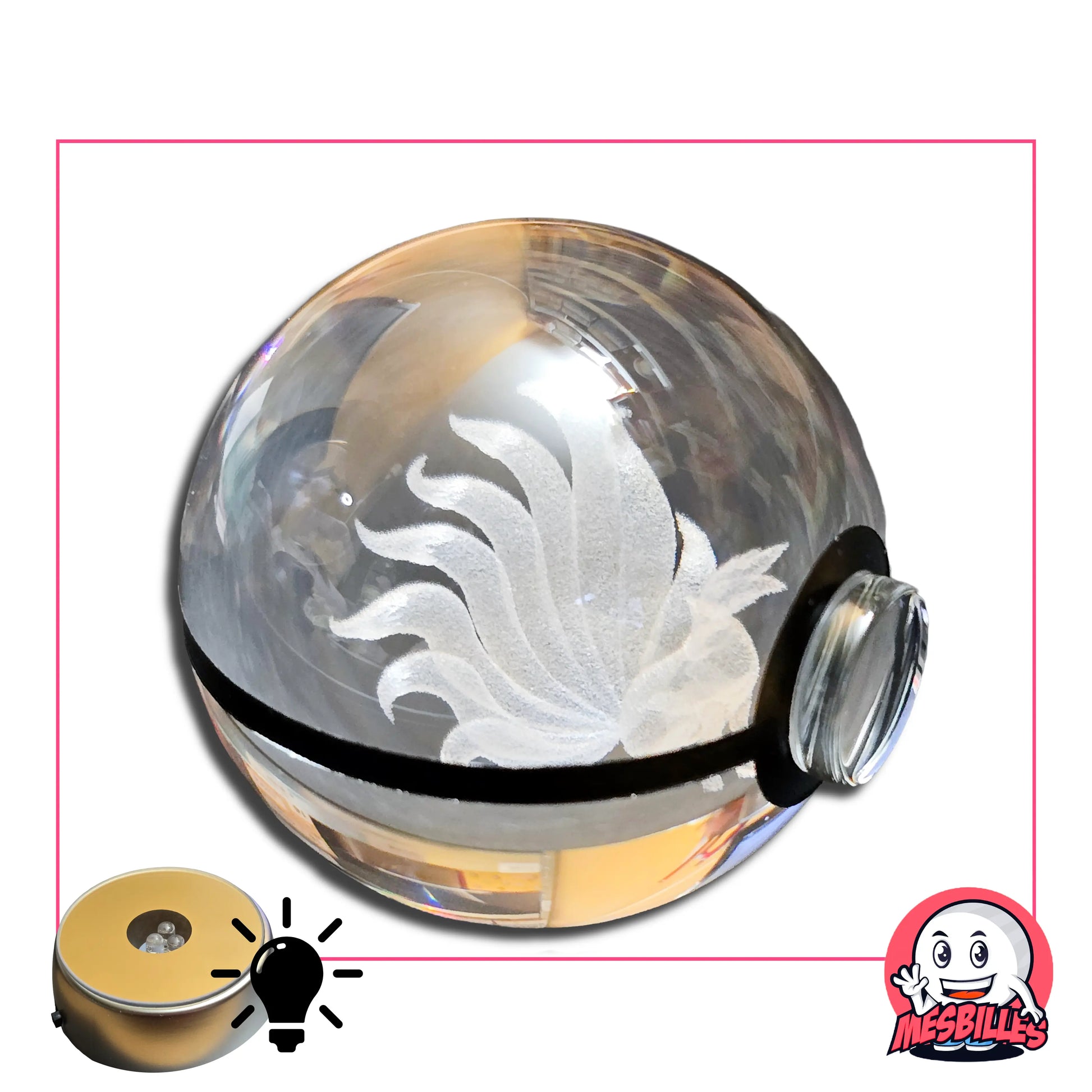 Bille Feunard Pokémon 50 mm Fond Plat