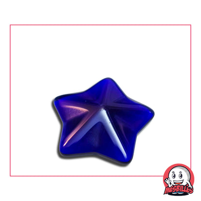 Bille Extra-Plate Arapède Bleu-Nuit en Verre Translucide - Décoration et Jeu - MesBilles