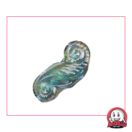 Bille forme hippocampe bleu clair, bille décorative unique MesBilles, idéale pour collections et créations artistiques