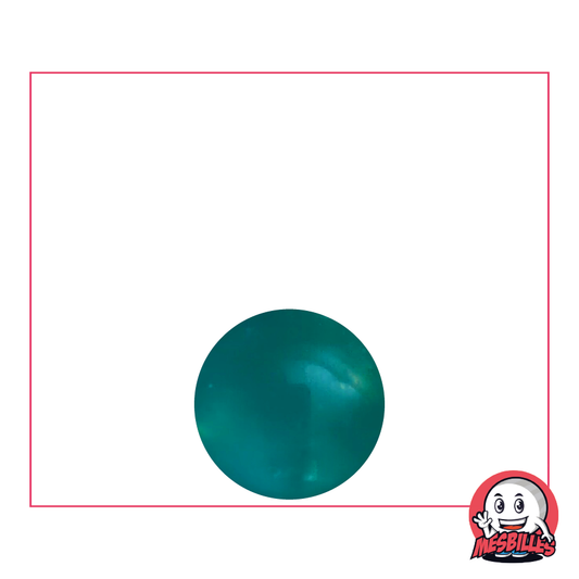 1 Bille verre de Bohême Loupe Bleu-Canard 14 mm