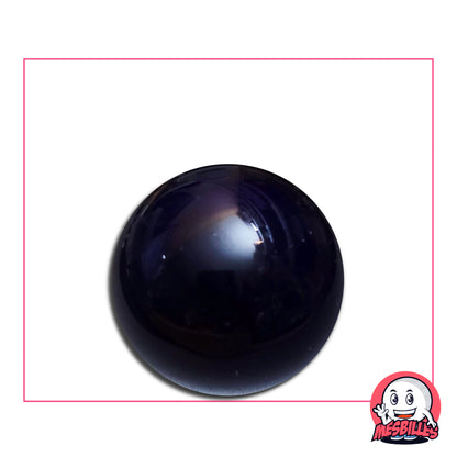 Bille Loupe Violet 25 mm en verre de Bohème – bille violette translucide brillante