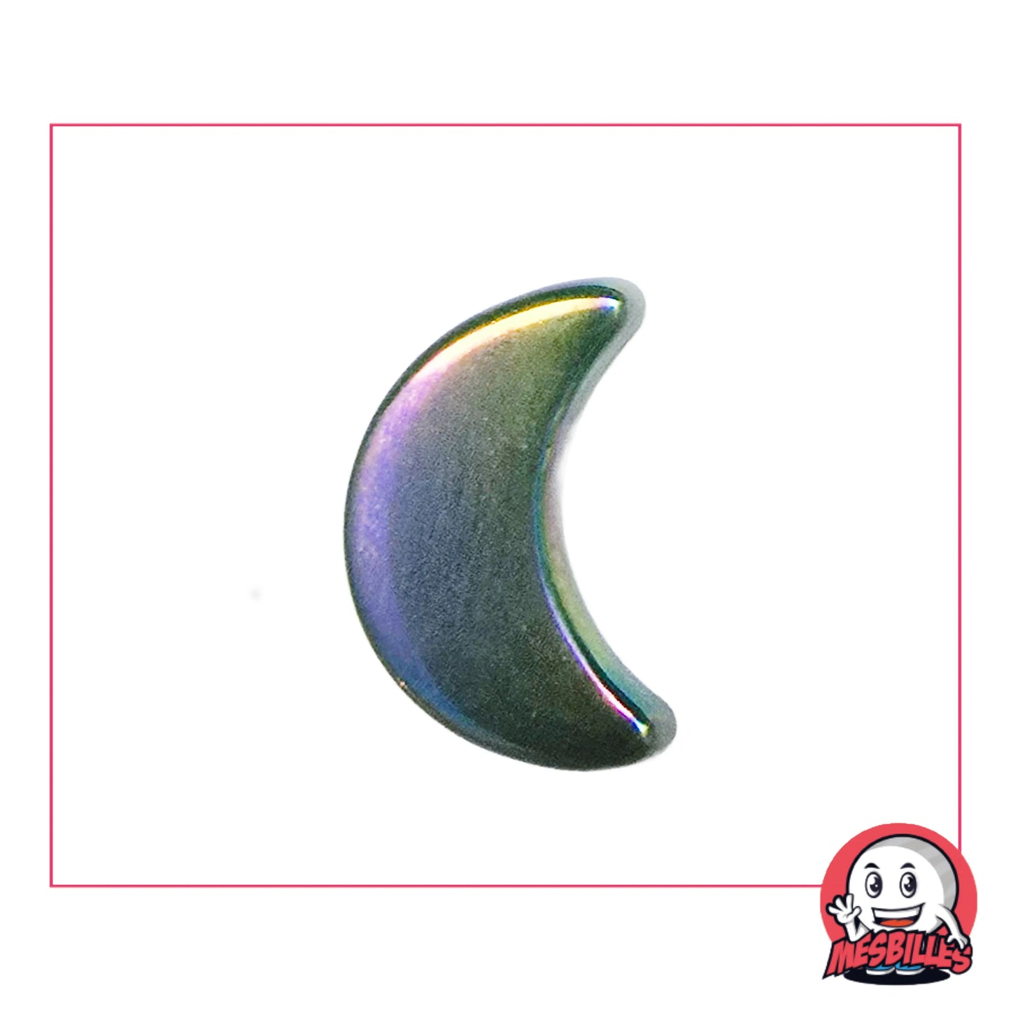 Difficile de classer la Bille Extra-plate Lune Glossy Vert : elle est utilisée pour décorer, jouer et collectionner.