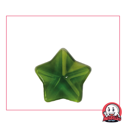 Extraflache Murmel Arapède Grün aus transluzentem Glas – Dekoration und lustiges Spiel – MineMurmeln