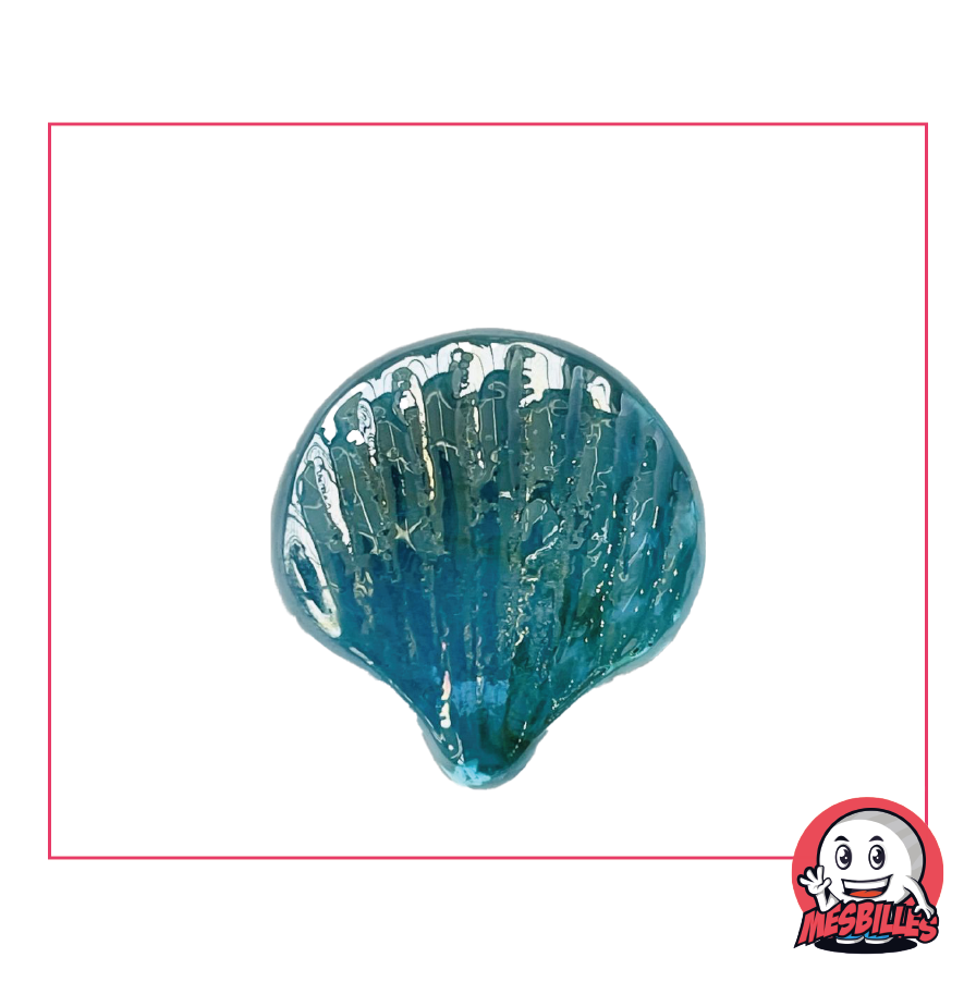 Bille Coquillage Bleu-Clair, l'océan des Billes Formes chez MesBilles